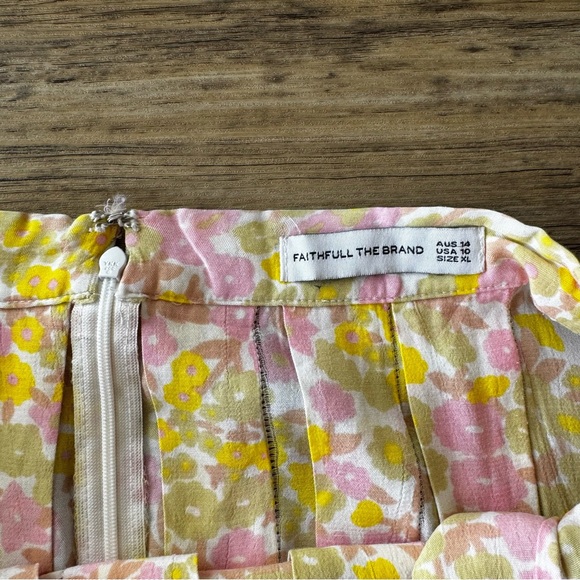 Anthropologie x Faithfull The Brand Aya Pleated Midi Skirt Cuesta 10 - Picture 16 of 16